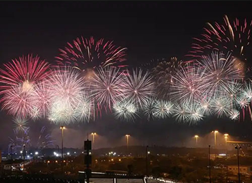 边坝县焰火晚会